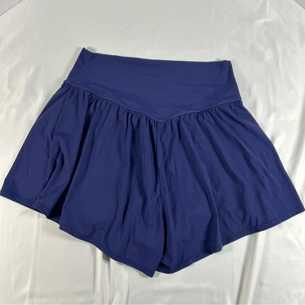 FireSwan‎ Women's Athletic Shorts, Navy Blue, Size XL